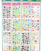 ADESIVI A CUORE SU SCHEDA (16 pz.)