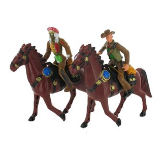 COWBOY E INDIANI A CAVALLO (8 pz.)