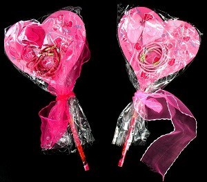SET ACCESSORI CAPELLI BAMBINA SU CUORE (12 pz.)