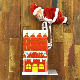 BABBO NATALE CHE SALE SUL CAMINO (2 pz.)