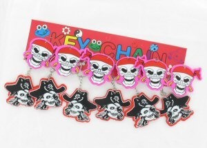 PORTACHIAVI PIRATA CON BRILLANTINI (12 pz.)