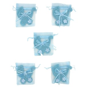 SACCHETTO REGALO NASCITA - BLU BEBÈ (12 pz.)