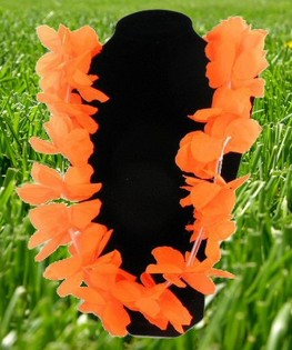 COLLANA HAWAIANA ARANCIONE CALCIO OLANDA (12 pz.)