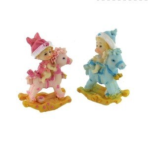 Decorazione Neonatale su Cavallo a Dondolo 8 cm (4 pz.)