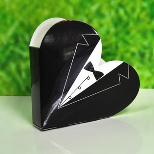 Scatoline Regalo Matrimonio - Cuore Smoking (12 pz.)