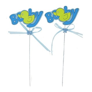 Topper per torta nascita - Blu Neonato (12 pz)