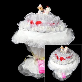 GRANDE BOUQUET DA SPOSA CON ORSETTI