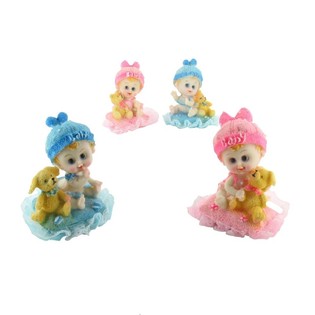 DECORAZIONE NEONATO SU CUSCINO 9 CM (4 pz.)