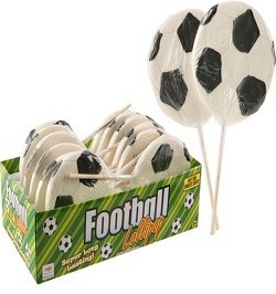Lecca-lecca Grande a Pallone da Calcio in Display (12 pz.)