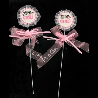 Topper per Torta Nascita - It's a Girl (12 pz.)
