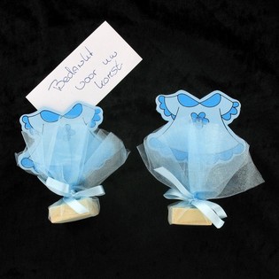 PORTAFOTO CON CLIP - NEONATO BLU (12 pz)