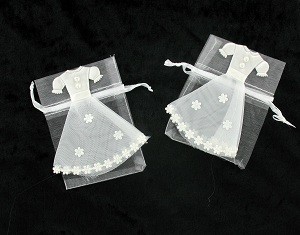 Sacchettino Matrimonio con Abito da Sposa (12 pz.)