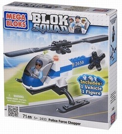ELICOTTERO DELLA POLIZIA MEGABLOKS BLOK SQUAD - 2433 (1 pz.)