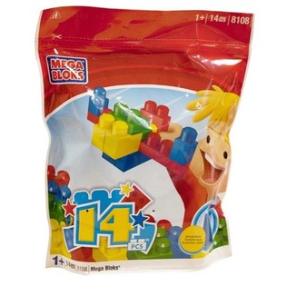 Mega Bloks 8108 - Sacca con Grandi Blocchi da Costruzione (14 pezzi)