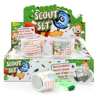 Scatola porta insetti con lente d'ingrandimento (12 pz.)