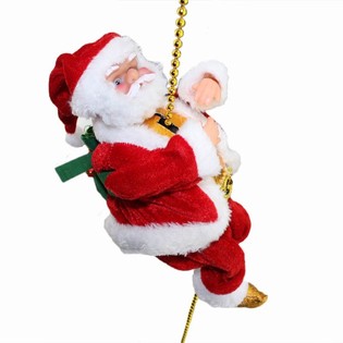 BABBO NATALE ARRAMPICATORE CON MUSICA (2 pz.)