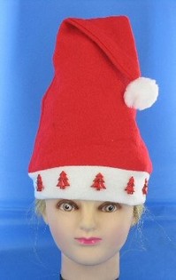CAPPELLO DI NATALE LUMINOSO CON ALBERO ROSSO (12 pz.)