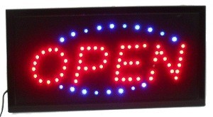 INSEGNA PUBBLICITARIA LED - OPEN 2 COLORI