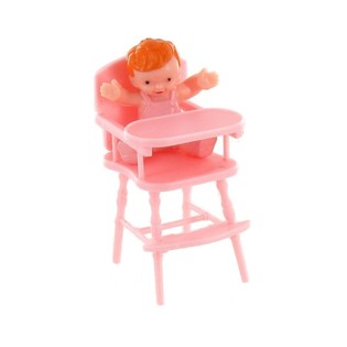 Neonata su Seggiolone Rosa Decorazione per Torte (10 pz)