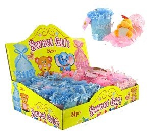 Confezione Regalo Neonato con Caramelle e Peluche (24 pz.)