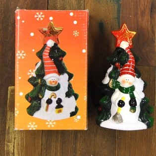 Portacandele Albero di Natale con Statuina (4 pz.)
