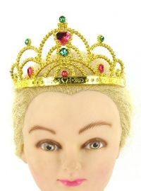 CORONE DORATE CON PIETRE BRILLANTI (12 pz.)