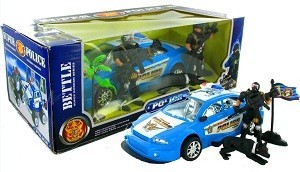 Set Gioco della Polizia con Macchina a Frizione e Personaggi