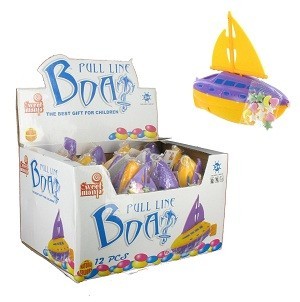 Barca Giocattolo con Corda e Caramelle (12 pz.)