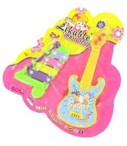 SET MUSICALE GIOCATTOLO SU CARD (6 pz.)