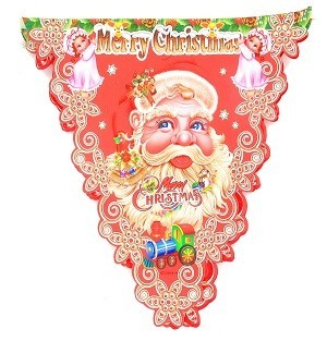 FESTONE DI BANDIERINE DI NATALE (10 pz.)