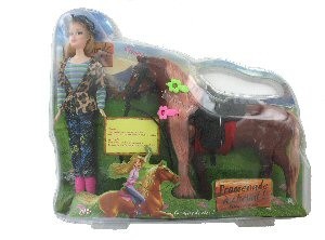 Bambola con Cavallo Set Giocattolo