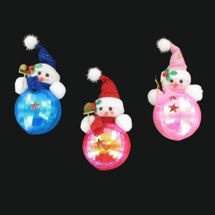 PUPAZZO DI NEVE CON PALA SU PALLA (6 pz)