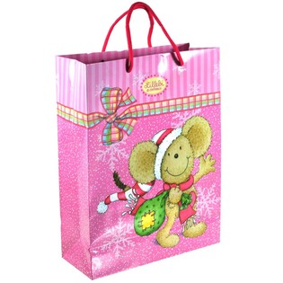 SACCHETTI REGALO DI NATALE 10 x 25.5 x 33.5 CM (6 pz.)