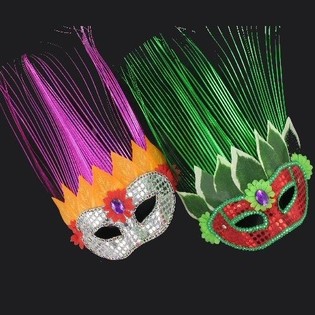 MASCHERA DA FESTA CON LUNGHE ANTENNE (11 pz.)