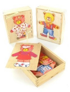 Simpatico Puzzle in Legno da Vestire Orsetti (Set da 12)