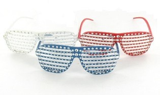 Occhiali Shutter Shades con Bling Bling (10 pz.)