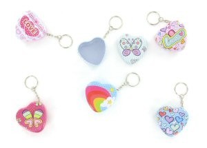 Portachiavi Scatolina di Metallo a Cuore (12 pz.)