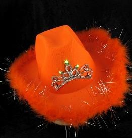 Cappello da Cowboy Luminoso - Arancione (6 pz.)