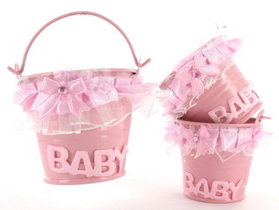 SECCHIELLO DECORATIVO - ROSA BABY (12 pz.)