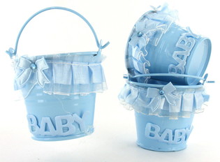 SECCHIELLI DECORATIVI BLU PICCOLI (10 pz.)