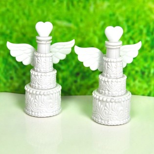 BOLLE DI SAPONE MATRIMONIO CON ALI (12 pz.)
