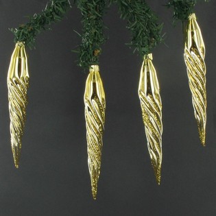 PENDENTI DI NATALE ORO IN SCATOLA (6 pz.)