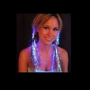 Ciocca di Capelli Luminosa a LED con Farfalla (Set da 3)