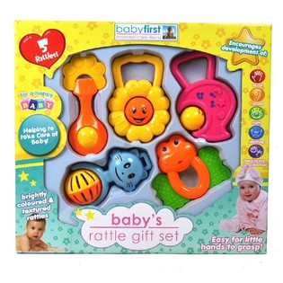 Set regalo sonagli per neonati da 5 pezzi