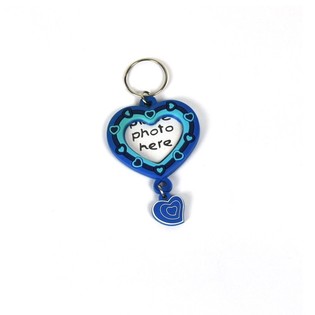 Portachiavi a Cuore Portafoto - Blu (35 pz.)