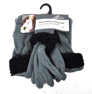 Set in Micro Pile 3 Pezzi Grigio