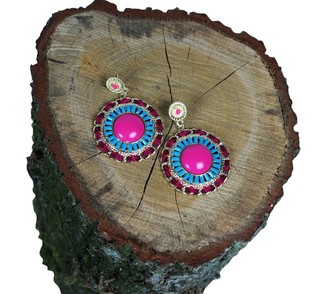 Orecchini Ibiza in colori misti (1 pz)
