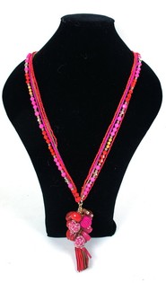 Collana Stile Ibiza Fucsia (1 pz)