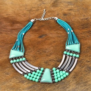 Collana di Lusso Stile Ibiza Turchese (1 pz)