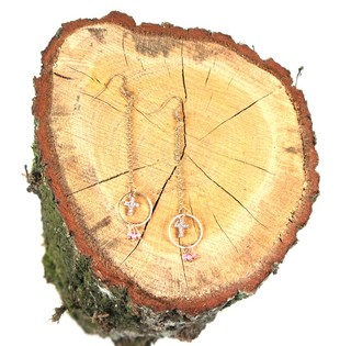 Orecchini stile Ibiza con croce (1 pz.)